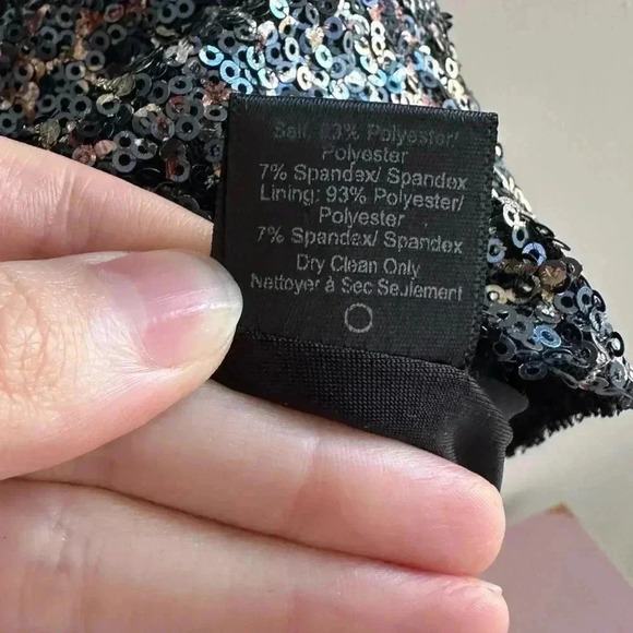 Dress The Population Gabriella Mini Dress, Sequined Open Back Dress, Large - Picture 8 of 16